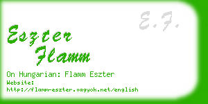 eszter flamm business card